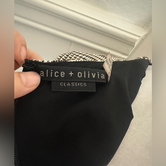 Alice + Olivia Tan Ribbed Sheath Mini Dress Crew Neck size 14 - Picture 9 of 14